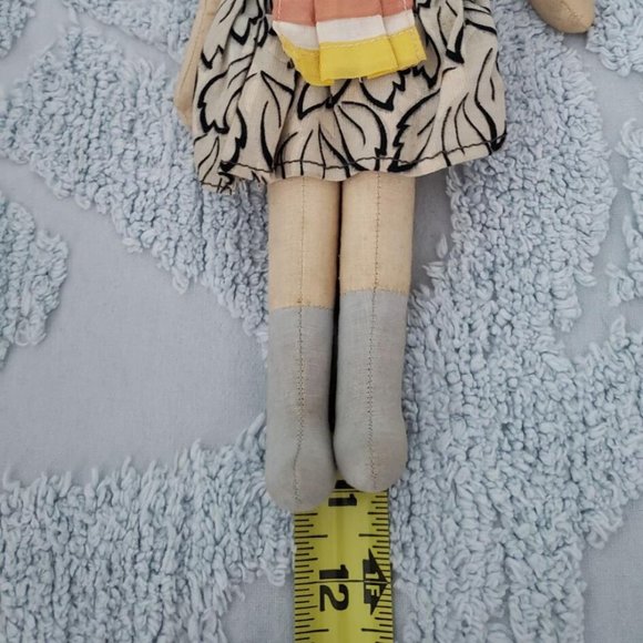 Vintage Polish/Poland Jointed Cloth Sawdust Doll Plastic Face Hair England - Picture 2 of 7